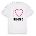 Jag älskar Minne t-shirt stort tryck