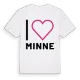 Jag älskar Minne t-shirt stort tryck