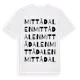 White t-shirt med Mittådalen ordlek t-shirt