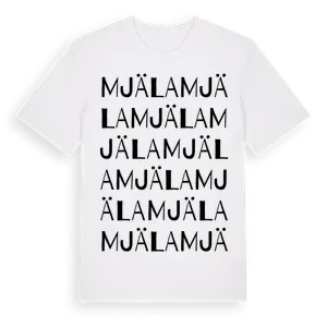 Mjäla ordlek t-shirt – ekologisk bomull t-shirt från Pinshirt