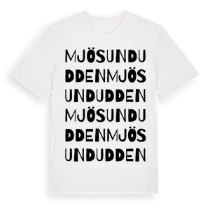 Mjösundudden ordlek t-shirt – ekologisk bomull t-shirt från Pinshirt