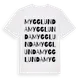 White t-shirt med Mygglunda ordlek t-shirt