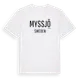 White t-shirt med Myssjö i Sverige t-shirt