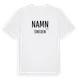 White t-shirt med Namn i Sverige t-shirt