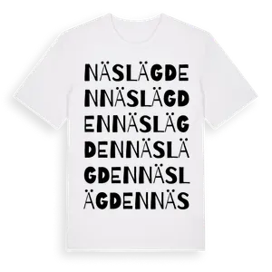 Näslägden ordlek t-shirt – ekologisk bomull t-shirt från Pinshirt