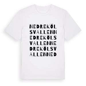 Nedre Kölsvallen ordlek t-shirt – ekologisk bomull t-shirt från Pinshirt