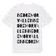 White t-shirt med Nedre Morvallen ordlek t-shirt