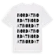 White t-shirt med Nordat ordlek t-shirt