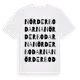 White t-shirt med Nörderbodarna ordlek t-shirt