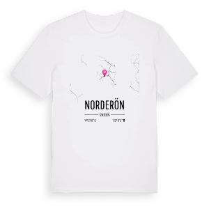 Norderön karta t-shirt – ekologisk bomull t-shirt från Pinshirt