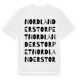 White t-shirt med Nordlanderstorpet ordlek t-shirt