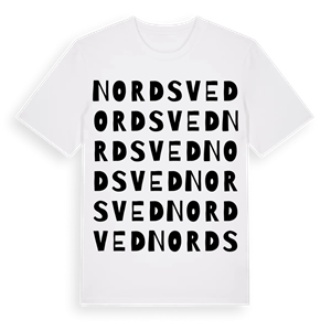 Nordsved ordlek t-shirt – ekologisk bomull t-shirt från Pinshirt