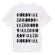 White t-shirt med Nordvallen ordlek t-shirt