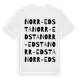 White t-shirt med Norr-Edsta ordlek t-shirt