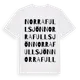 White t-shirt med Norra Fullsjön ordlek t-shirt