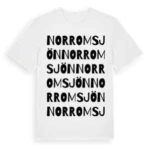 Norromsjön ordlek t-shirt – ekologisk bomull t-shirt från Pinshirt