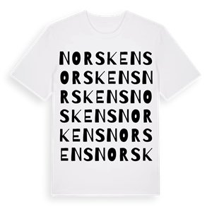 Norskens ordlek t-shirt – ekologisk bomull t-shirt från Pinshirt