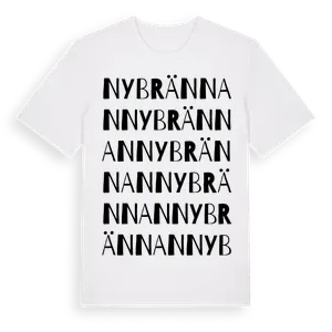 Nybrännan ordlek t-shirt – ekologisk bomull t-shirt från Pinshirt