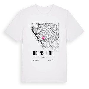 Odenslund karta t-shirt – ekologisk bomull t-shirt från Pinshirt