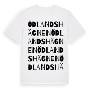 Ödlandshägnen ordlek t-shirt – ekologisk bomull t-shirt från Pinshirt