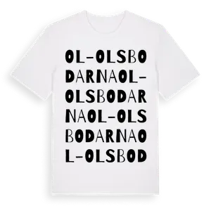 Ol-Olsbodarna ordlek t-shirt – ekologisk bomull t-shirt från Pinshirt