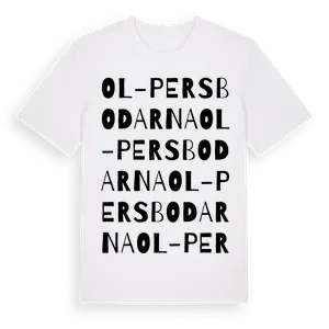 Ol-Persbodarna ordlek t-shirt – ekologisk bomull t-shirt från Pinshirt
