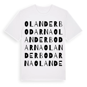 Olanderbodarna ordlek t-shirt – ekologisk bomull t-shirt från Pinshirt
