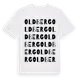 White t-shirt med Oldberg ordlek t-shirt