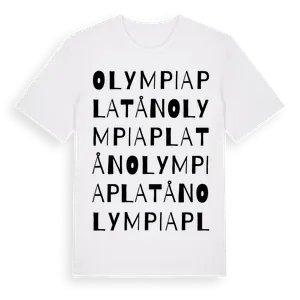 Olympiaplatån ordlek t-shirt – ekologisk bomull t-shirt från Pinshirt
