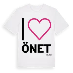 Jag älskar Önet t-shirt stort tryck – ekologisk bomull t-shirt från Pinshirt
