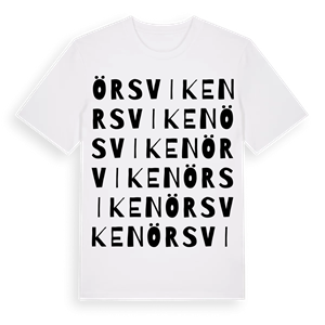 Örsviken ordlek t-shirt – ekologisk bomull t-shirt från Pinshirt