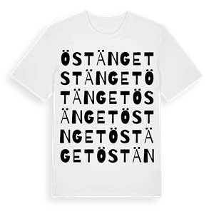 Östänget ordlek t-shirt – ekologisk bomull t-shirt från Pinshirt