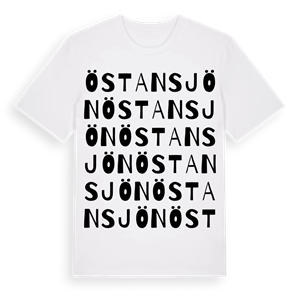 Östansjön ordlek t-shirt – ekologisk bomull t-shirt från Pinshirt