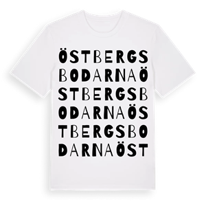 Östbergsbodarna ordlek t-shirt – ekologisk bomull t-shirt från Pinshirt
