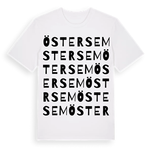 Östersem ordlek t-shirt – ekologisk bomull t-shirt från Pinshirt