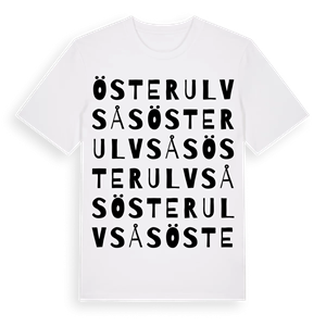 Österulvsås ordlek t-shirt – ekologisk bomull t-shirt från Pinshirt