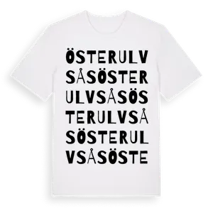 Österulvsås ordlek t-shirt – ekologisk bomull t-shirt från Pinshirt