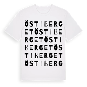 Östiberget ordlek t-shirt – ekologisk bomull t-shirt från Pinshirt