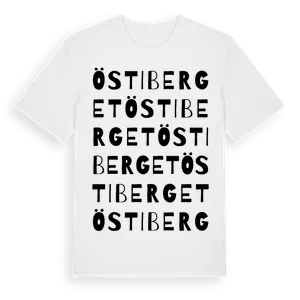 Östiberget ordlek t-shirt – ekologisk bomull t-shirt från Pinshirt