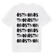 White t-shirt med Östmon ordlek t-shirt