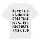 White t-shirt med Östra Fisksjölandet ordlek t-shirt