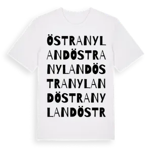 Östra Nyland ordlek t-shirt – ekologisk bomull t-shirt från Pinshirt