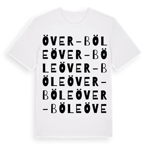 Över-Böle ordlek t-shirt – ekologisk bomull t-shirt från Pinshirt