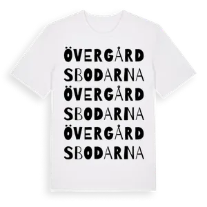 Övergårdsbodarna ordlek t-shirt – ekologisk bomull t-shirt från Pinshirt