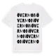 White t-shirt med Övermon ordlek t-shirt
