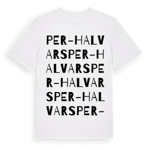 Per-Halvars ordlek t-shirt – ekologisk bomull t-shirt från Pinshirt