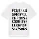White t-shirt med Per Isakssons Vallen ordlek t-shirt