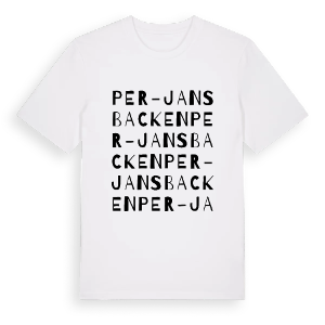 Per-Jansbacken ordlek t-shirt – ekologisk bomull t-shirt från Pinshirt