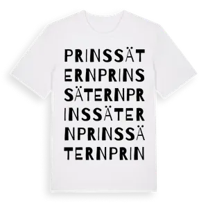Prinssätern ordlek t-shirt – ekologisk bomull t-shirt från Pinshirt