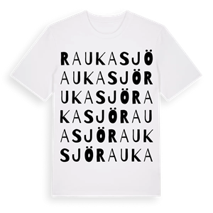 Raukasjö ordlek t-shirt – ekologisk bomull t-shirt från Pinshirt